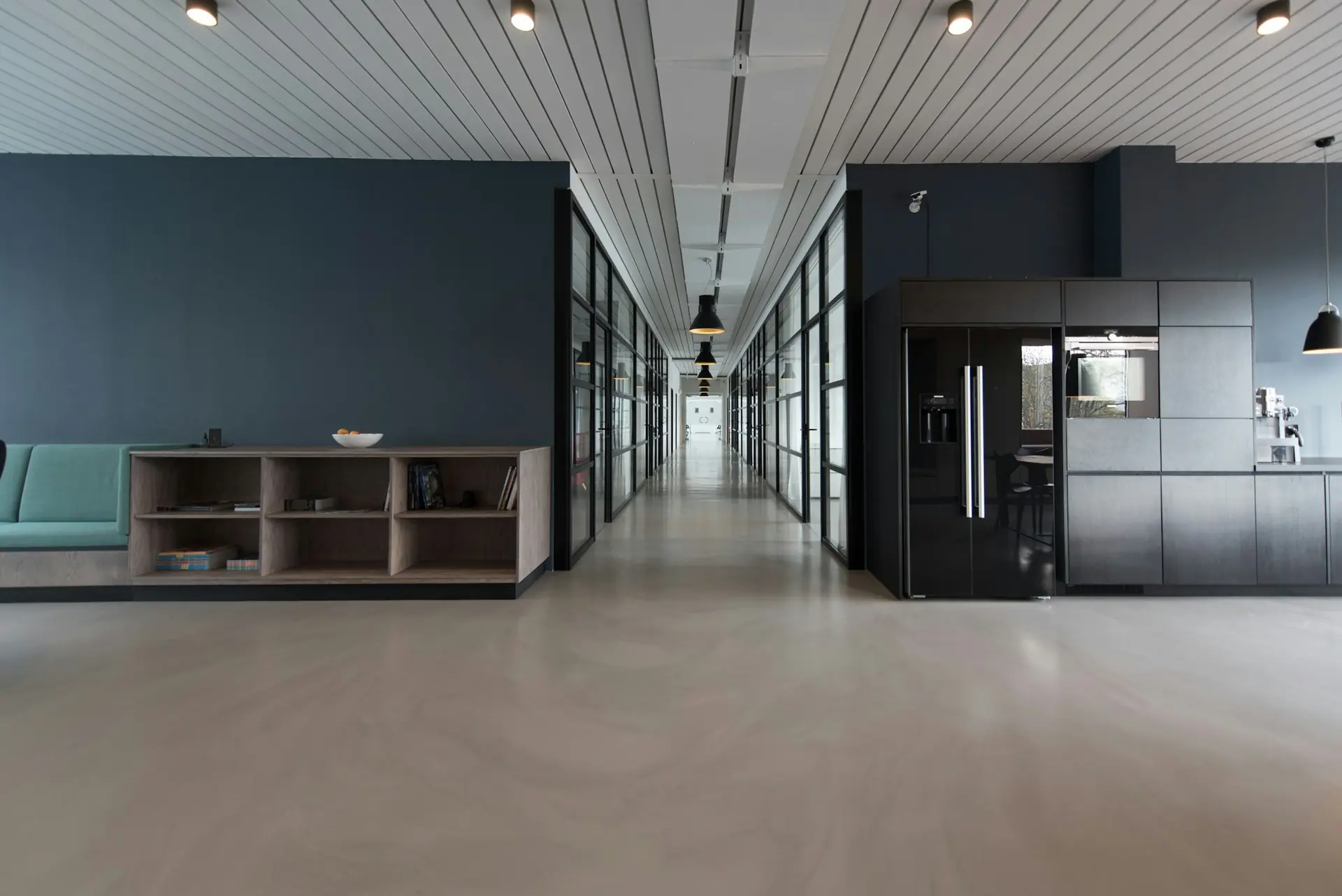 Clean office interior with natural light